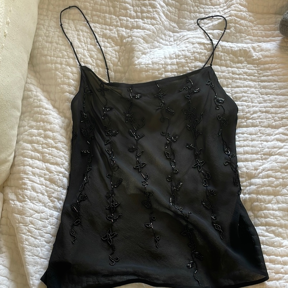 Aritzia open back beaded top!